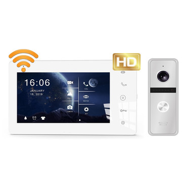 Комплект видеодомофона JVS SKALLY HD WIFI WHITE